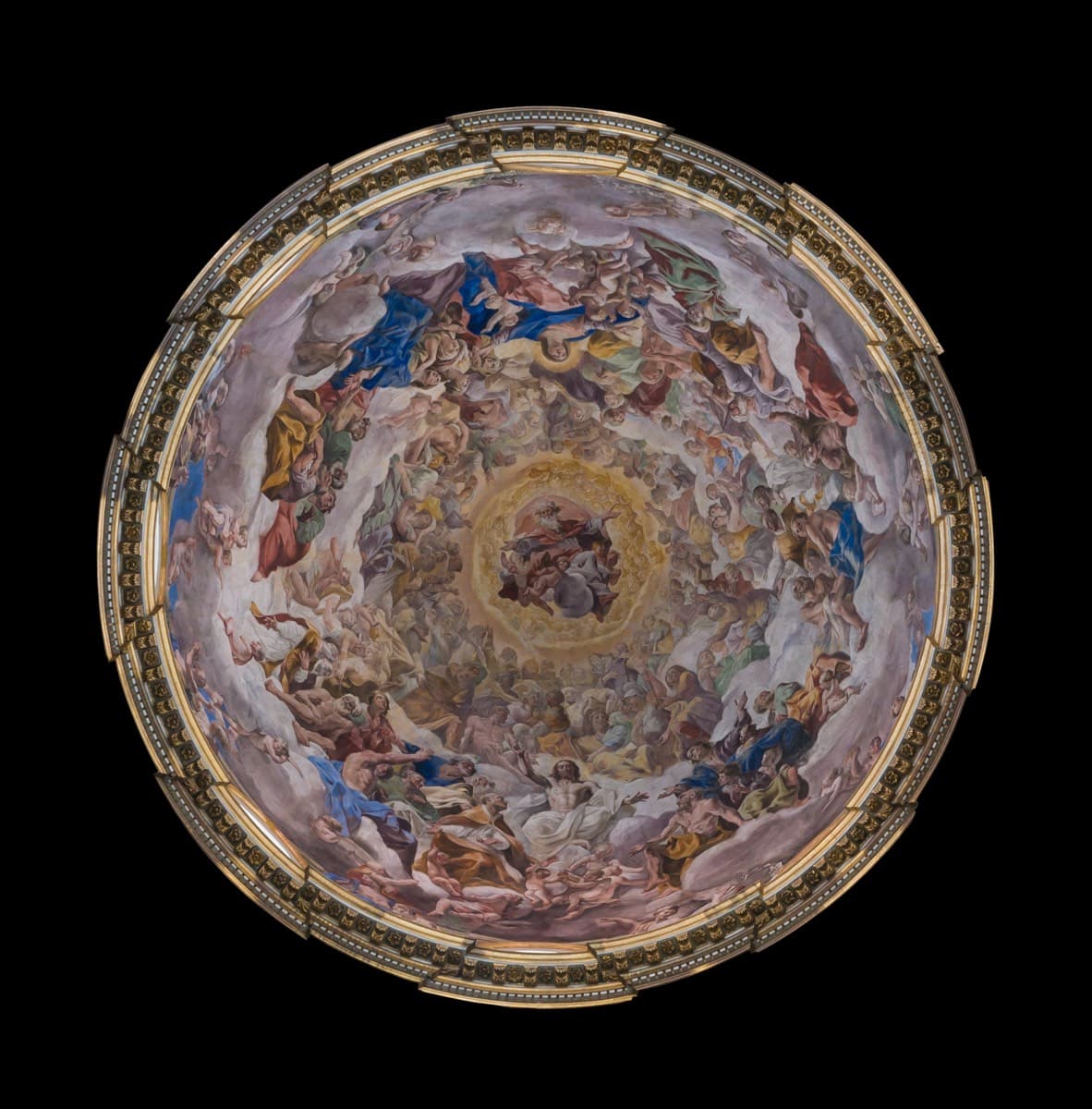 Cupola painting in the San Gennaro chapel at Naples Cathedral