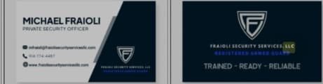 Fraioli Security Services, LLC business card